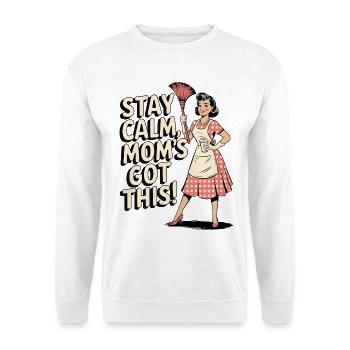Bleib ruhig Mama Hat Dieses Retro Lustig - Unisex Pullover - Weiß - Vorne