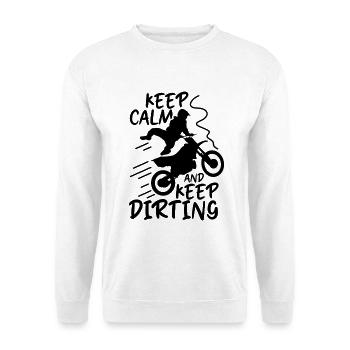 Funny motocross joke - Unisex Sweatshirt - white - Front