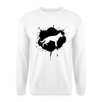Croquis de berger allemand - Sweat-shirt Unisexe - blanc - Devant
