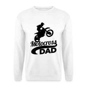 Motocross Vater - Unisex Pullover - Weiß - Vorne