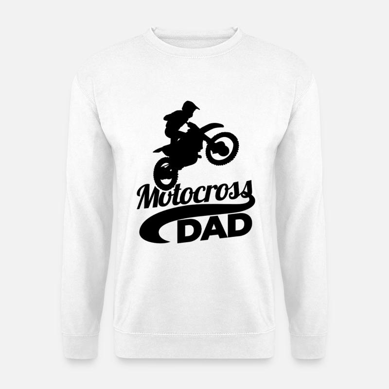 Motocross Vater - Unisex Pullover - Weiß