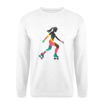 Roller skating girl - Unisex Sweatshirt - white - Front