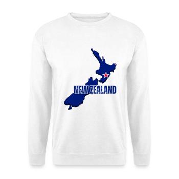 Drapeau de la Nouvelle-Zélande, carte de la Nouvelle-Zélande - Sweat-shirt Unisexe - blanc - Devant