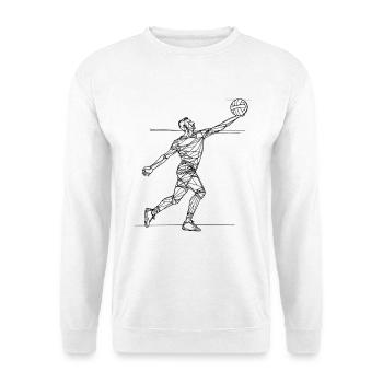 Volleyball Player Drawing - Unisex Sweatshirt - white - Front