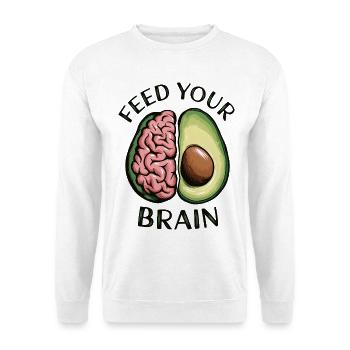 Nourrissez votre cerveau avocat illustration - Sweat-shirt Unisexe - blanc - Devant