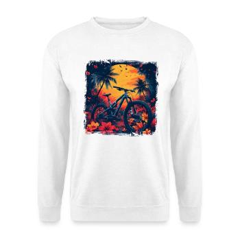 Mountain Biking Steamwave - Unisex Sweatshirt - white - Front