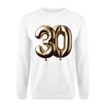 30 ans de ballon d’or en feuille de ballon cadeau - Sweat-shirt Unisexe - blanc - Devant