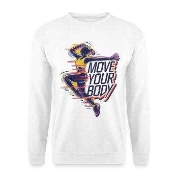 Bougez votre corps Fitness dynamique - Sweat-shirt Unisexe - blanc - Devant