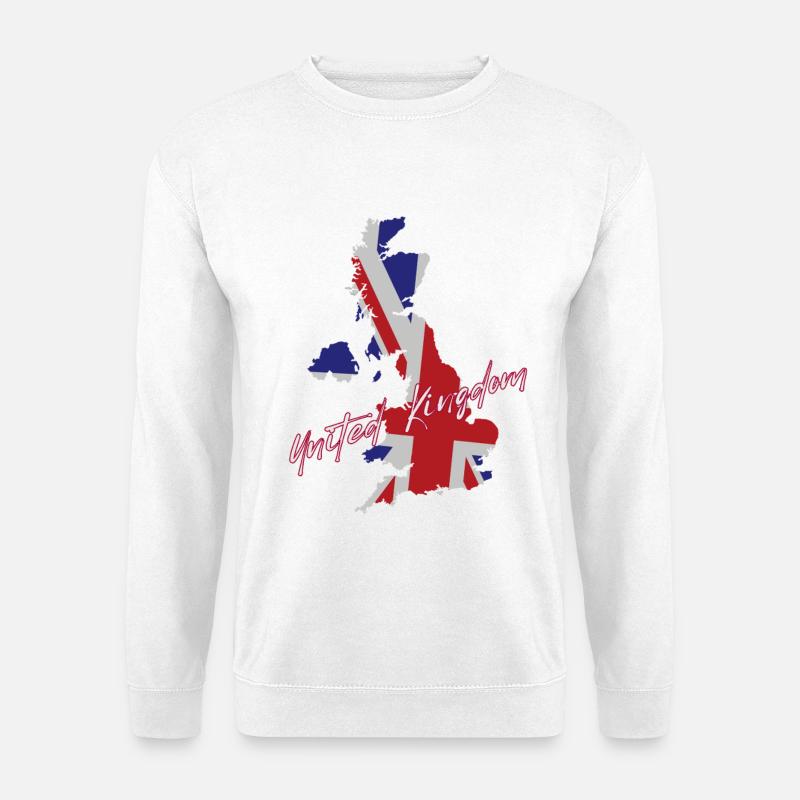 Fierté britannique, drapeau du Royaume-Uni - Sweat-shirt Unisexe - blanc