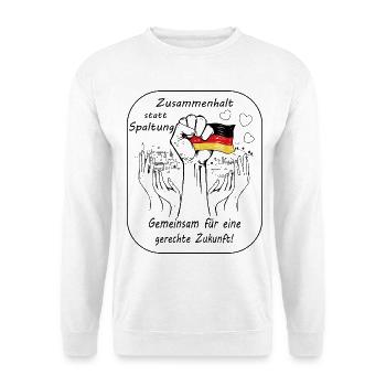 Cohesion instead of division - Unisex Sweatshirt - white - Front