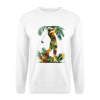 Golfer Cartoon Look - Unisex Pullover - Weiß - Vorne