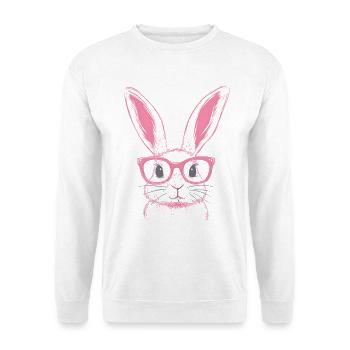 Lapin Lapin Lunettes Oreilles de Lapin Cadeau Lapin - Sweat-shirt Unisexe - blanc - Devant
