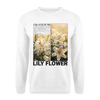 Lilie Blume Lilienblüte Botanik Ästhetik Geschenk - Unisex Pullover - Weiß - Vorne