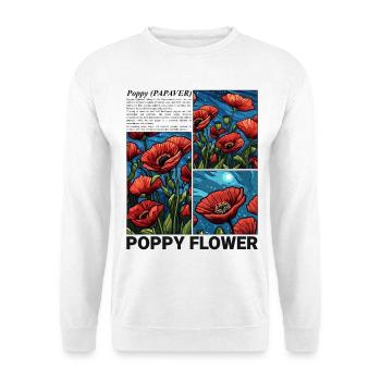 Coquelicot Nature Fleur Botanique Esthétique Cadeau - Sweat-shirt Unisexe - blanc - Devant