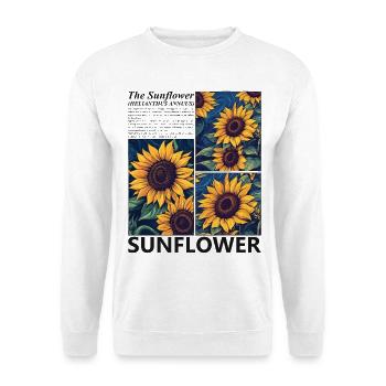 Sonnenblume Blüten Sommer Botanik Natur Geschenk - Unisex Pullover - Weiß - Vorne