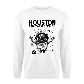 Houston J’ai tellement de problèmes Carlin Astronaute - Sweat-shirt Unisexe - blanc - Devant