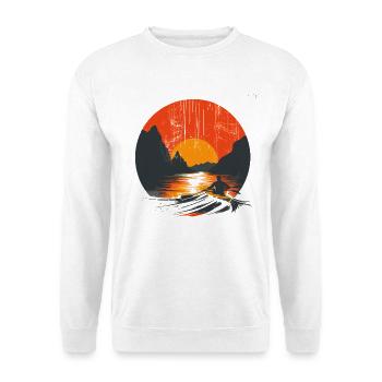 Rudern Grafik - Unisex Pullover - Weiß - Vorne