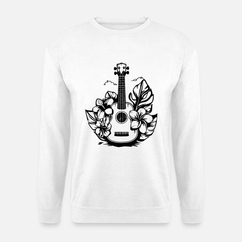 Cartoon Ukulele - Unisex Pullover - Weiß