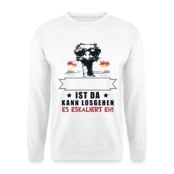 It's escalating anyway! Strauss Name Customizable - Unisex Sweatshirt - white - Front