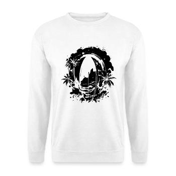 Dessin de planche de surf - Sweat-shirt Unisexe - blanc - Devant