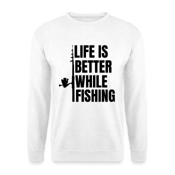 Fischer Motivation - Sweat-shirt Unisexe - blanc - Devant