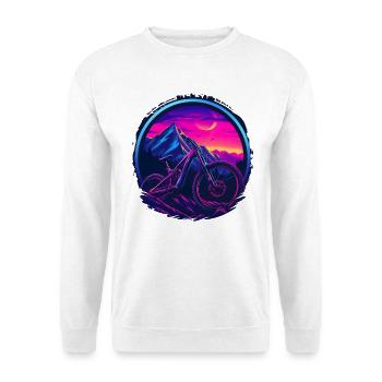 Mountainbike Retrowave - Unisex Pullover - Weiß - Vorne