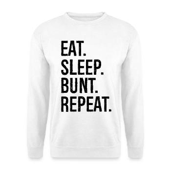 manger dormir bunt répéter - Sweat-shirt Unisexe - blanc - Devant