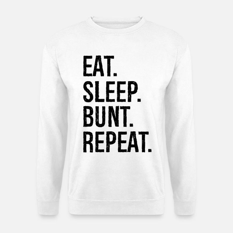manger dormir bunt répéter - Sweat-shirt Unisexe - blanc