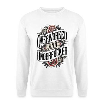 Tattoo-Stil überarbeitetes und unterficktes Design - Unisex Pullover - Weiß - Vorne