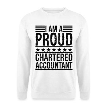 Je suis fier d’être un expert-comptable - Sweat-shirt Unisexe - blanc - Devant