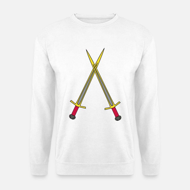 Épée Chevalier Guerrier Médiéval Épées - Sweat-shirt Unisexe - blanc