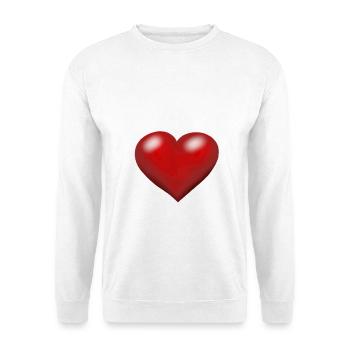 Herz Herzen Valentin Liebe Valentinstag - Unisex Pullover - Weiß - Vorne