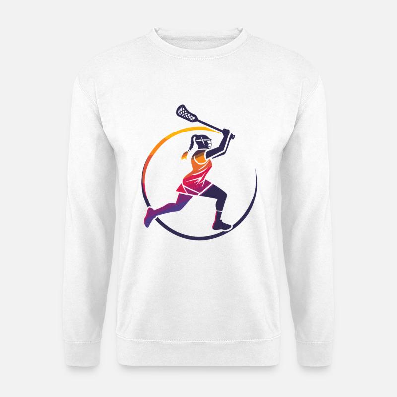 Lacrosse Frau - Unisex Pullover - Weiß