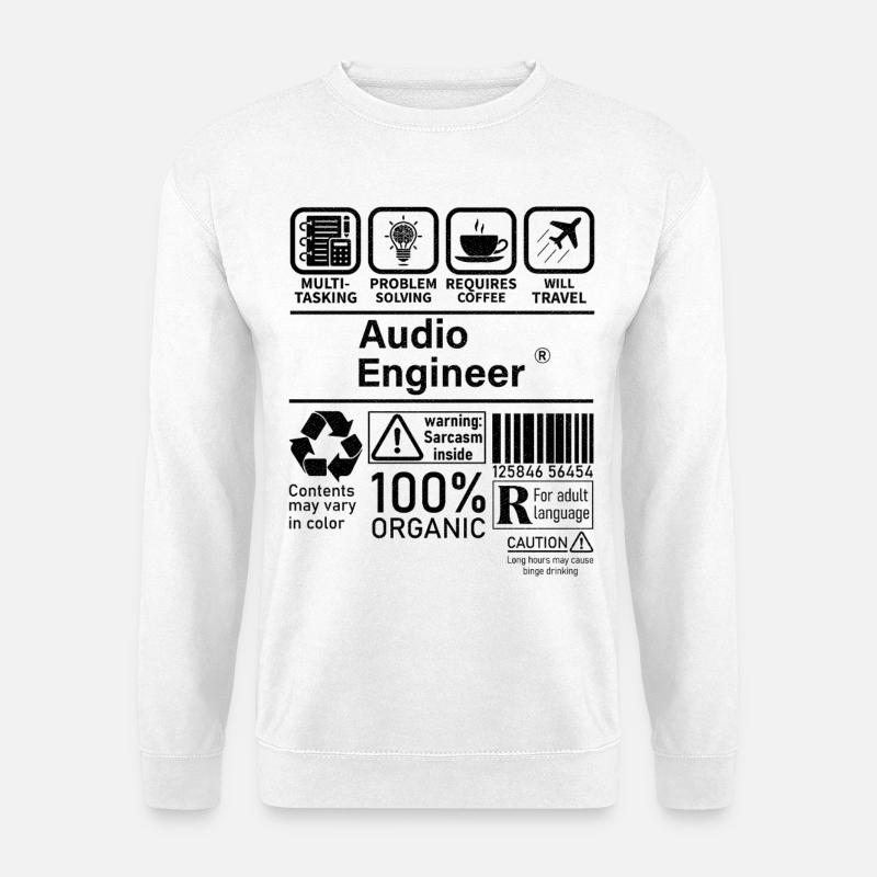 Audio Engineer multi tasking problem solving - Unisex Sweatshirt - white