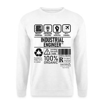Industrial Engineer multi tasking problem solving - Unisex Sweatshirt - white - Front