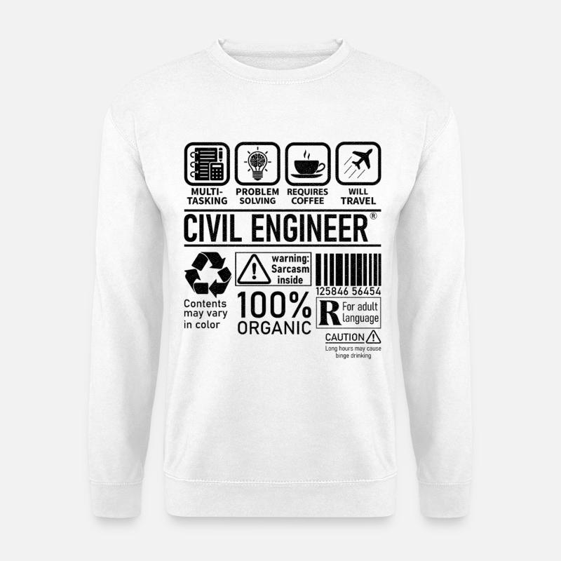Civil Engineer multi tasking problem solving - Unisex Pullover - Weiß