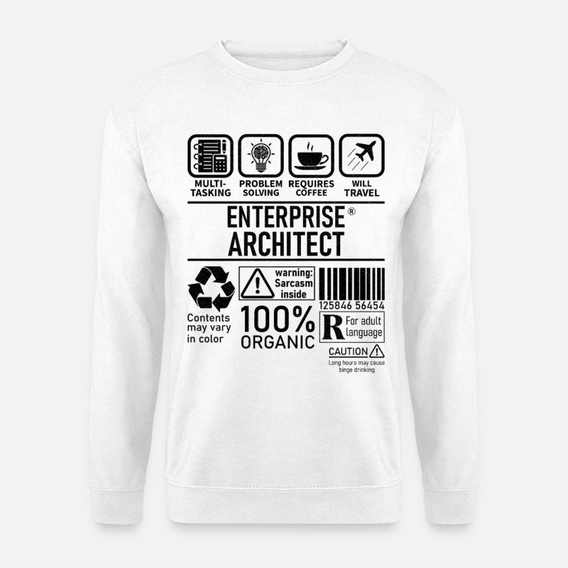 Enterprise Architect multi tasking problem solving - Unisex Sweatshirt - white