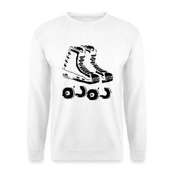Roller Skates Pixel Kunst - Unisex Pullover - Weiß - Vorne