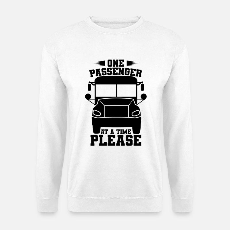 Lustiger Busfahrer Witz - Unisex Pullover - Weiß