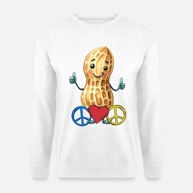 Peanut Peace Heart Peace - Unisex Sweatshirt - white