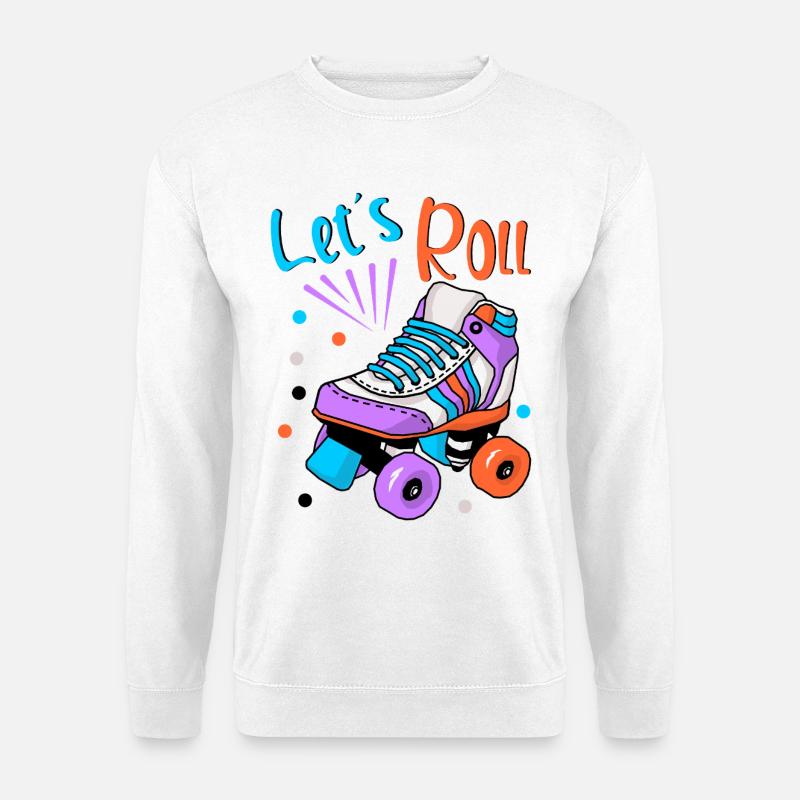 Rollschuh Schlittschuhläufer - Unisex Pullover - Weiß