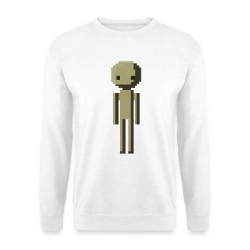 High Resolution Funny Pixel Art Male Gift - Unisex Sweatshirt - white - Front