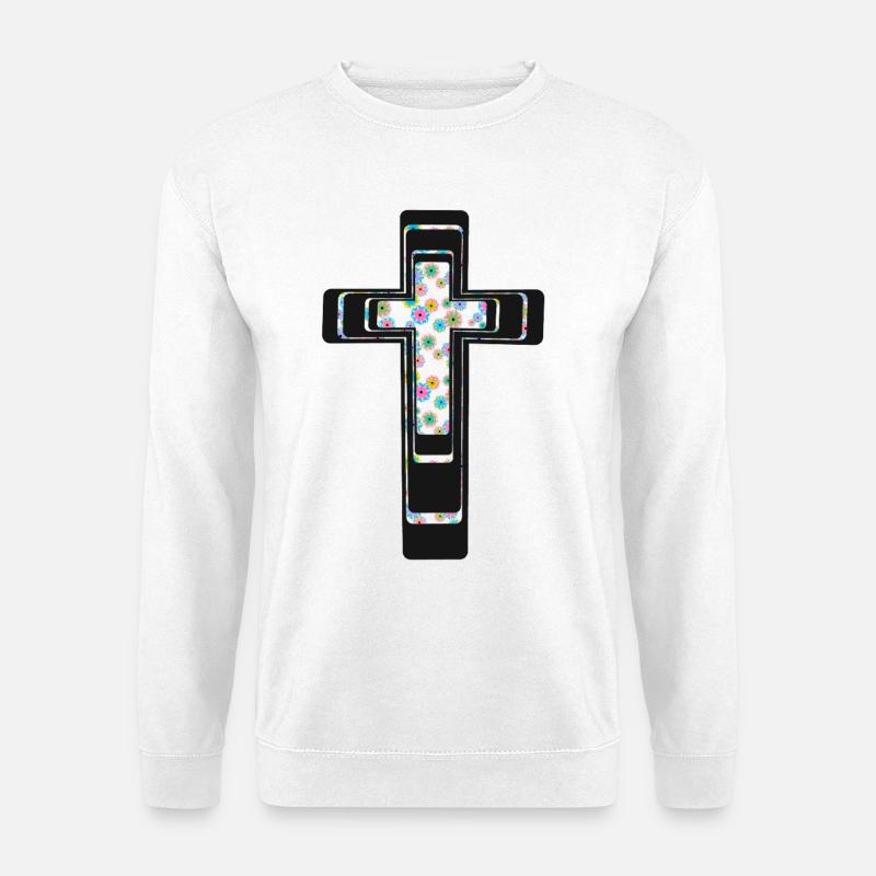 Kreuz Kreuze Kruzifix - Unisex Pullover - Weiß