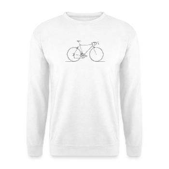 Road Bike Sketch Fine Lines Minimalist Style - Unisex Sweatshirt - white - Front