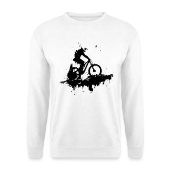 Mountainbiken - Unisex Pullover - Weiß - Vorne