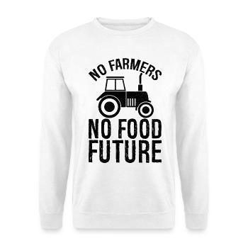 Pas d’agriculteurs, pas d’avenir alimentaire - Sweat-shirt Unisexe - blanc - Devant