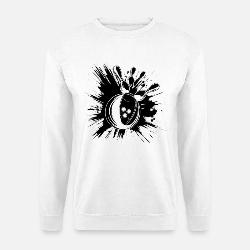Bowling Grafik - Unisex Pullover - Weiß