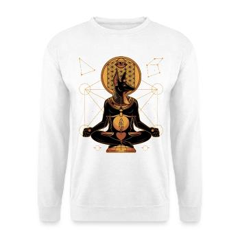 Anubis Ancient Egypt Sacred Geometry Balance - Unisex Sweatshirt - white - Front