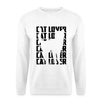 Cat Lover - Unisex Pullover - Weiß - Vorne