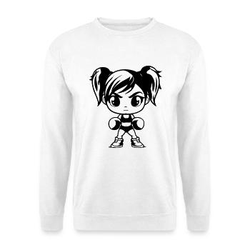 Boxerin - Unisex Pullover - Weiß - Vorne